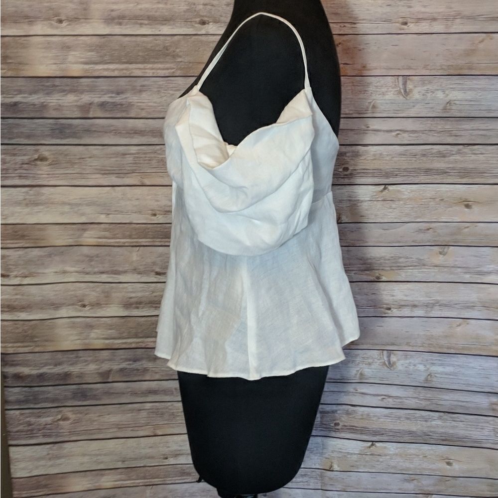 TopShop Cold Shoulder Ivory Button Up - Picture 7 of 7